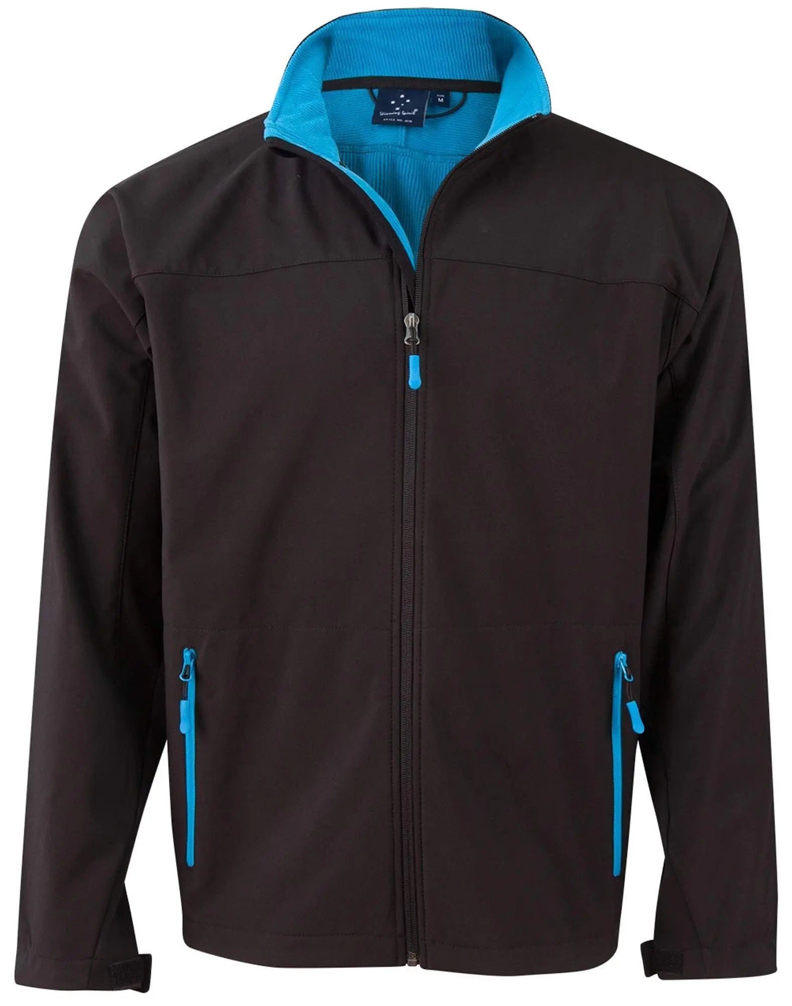 WINNING SPIRIT ROSEWALL SOFT SHELL Men's JK15 Casual Wear Winning Spirit Black/Cyan S